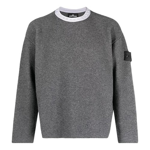 Stone Island Shadow Project Compass Motif Jumper - Dark Grey - 77195042U-V2063