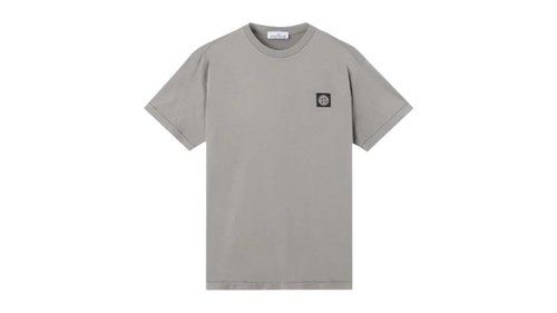 Stone Island Short Sleeve Compass Logo T-Shirt - Cement