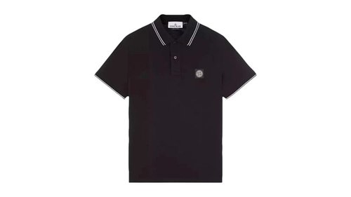 Stone Island Short Sleeve Polo Shirt - Black