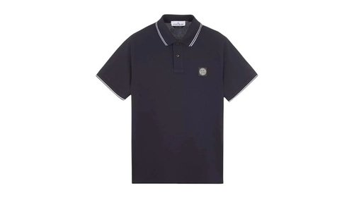 Stone Island Short Sleeve Polo Shirt - Navy Blue