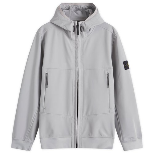 Stone Island Soft Shell-R Hooded Jacket - Grey - 8115Q0322-V0060