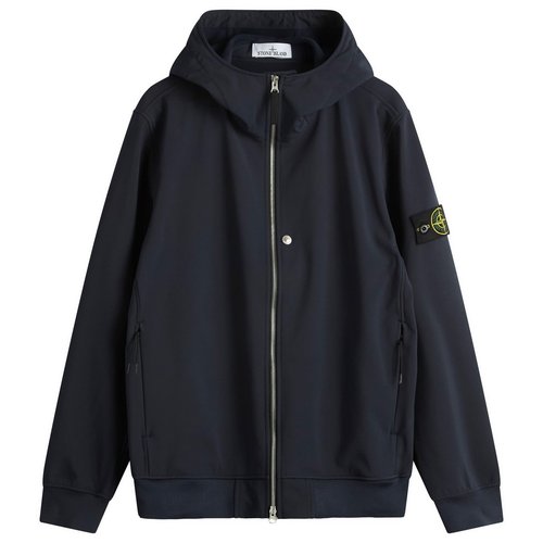 Stone Island Soft Shell-R Hooded Jacket - Navy Blue - K2S15Q100004-V0020