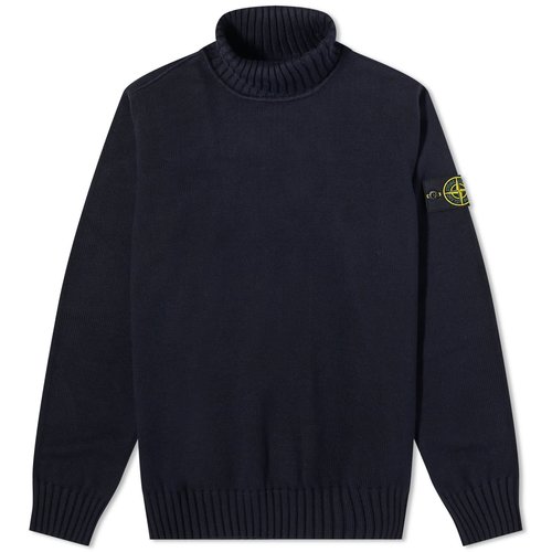 Stone Island Turtle Neck Knit - Navy Blue - 7915505-V0020