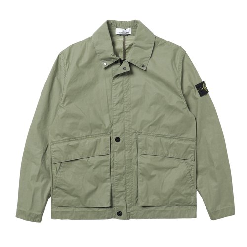 Stone Island Waxed Pigment Cotton Tela Jacket Military Green - L1S15410054S0290-V005G