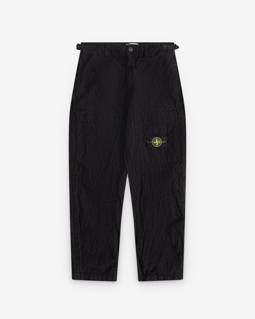 Stone Island Wrinkle Corduroy Trousers - Black - K2S153100025S0229-V0029