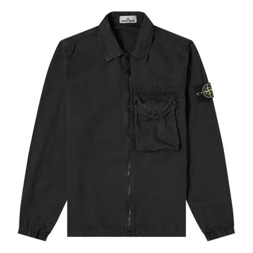 Stone Island Zip Pocket Overshirt - Black - 7415117WN-V0129
