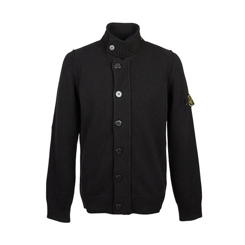 Stone Island Zip Up Cardigan - Black - K2S155100047S00A3-V0029