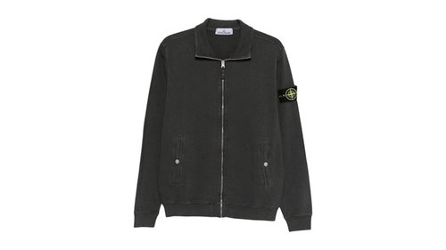 Stone Island Zip Up Cardigan - Charcoal - 6100033S0060V0165