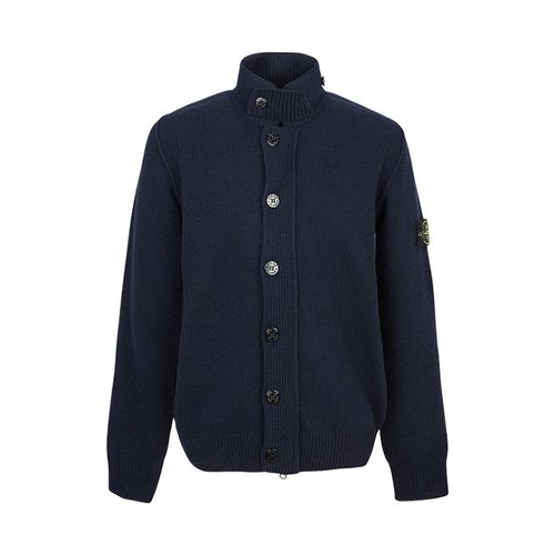 Stone Island Zip Up Cardigan - Navy Blue - K2S155100047S00A3-V0020