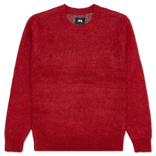Stüssy 8 Ball Heavy Brushed Mohair Sweater - Red - 117078-REDD