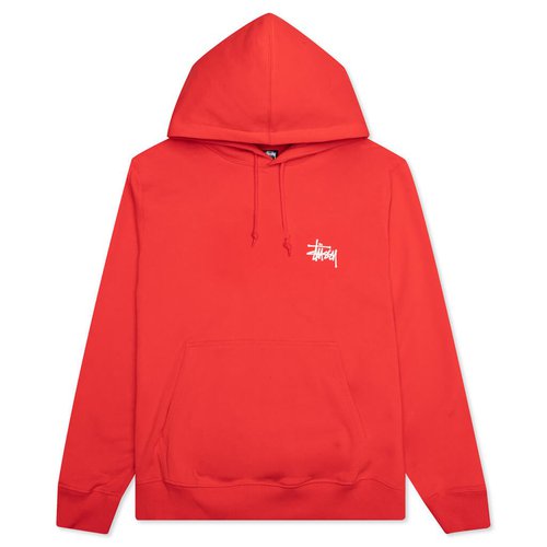 Stüssy Basic Hoodie - Red - 1924649-REDD