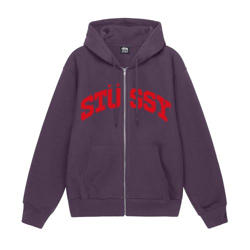Stüssy Block Sport Zip Hood - Grape - 1974910
