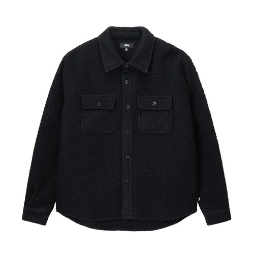 トップス stussy casentino wool cpo shirt Stüssy Casentino Wool Cpo Shirt 'Black' - 1110272 | Solesense