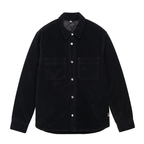 Stüssy Cord Quilted Overshirt - Black - 1110262