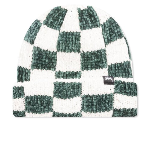 Stüssy Crochet Checkered Beanie - Green - 1321139-GREN