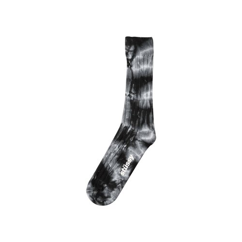Stüssy Dyed Ribbed Crew Socks - Grey - 138741-GREY