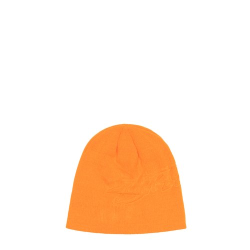 Stüssy Embossed Smooth Stock Skullcap - Orange - 1321174