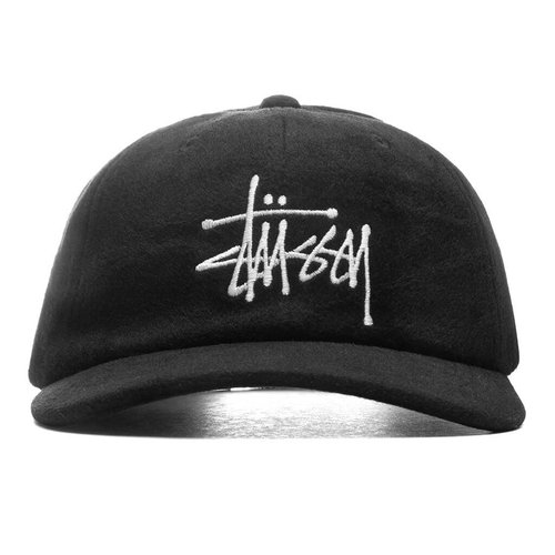 Stüssy FUZZY WOOL BIG LOGO LOW PRO Stüssy Fuzzy Wool Big Logo Low Pro 'Black' - 1311029-BLAC