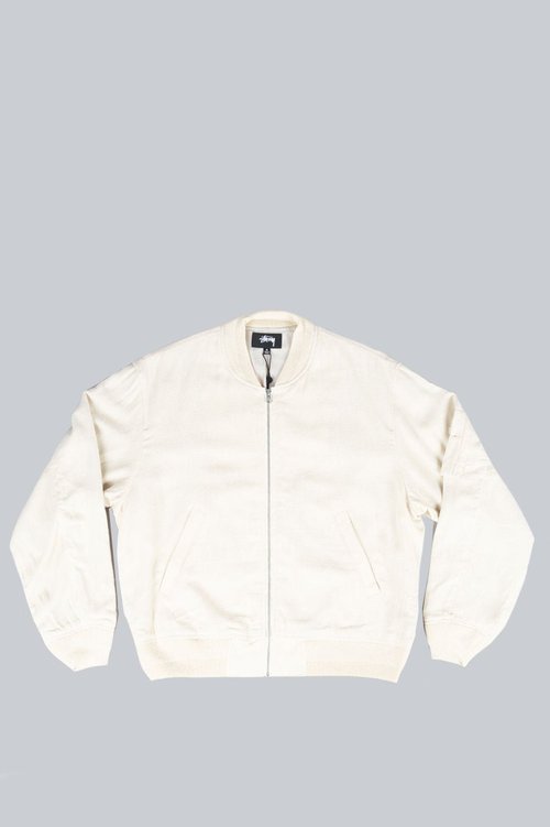 Stüssy Linen Beach Bomber - Natural - 115703-NATL