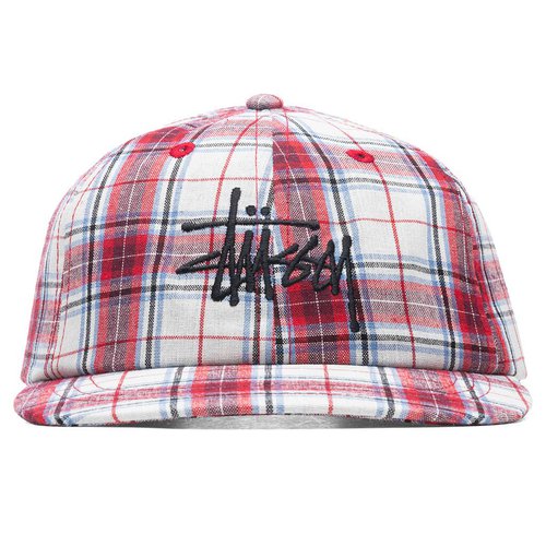 Stüssy Big Logo Plaid Low Pro Cap - 131957 | Solesense