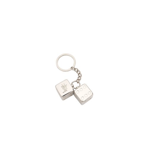 Stüssy Metal Dice Keychain - 138708-SILVER