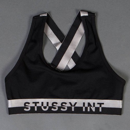 Stüssy Metallic Band Back Top black - Black - 213049BLK