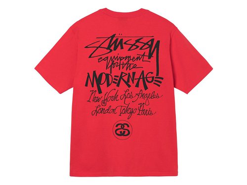Stüssy Modern Age Tee - Red - 1904793 RED