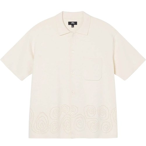 Stüssy Zip Shirt Perforated Leather 'Black' - 1110322 | Solesense