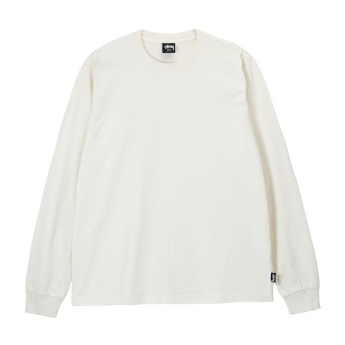 Stüssy Pigment Dyed Long Sleeve Crew - Natural - 1140319