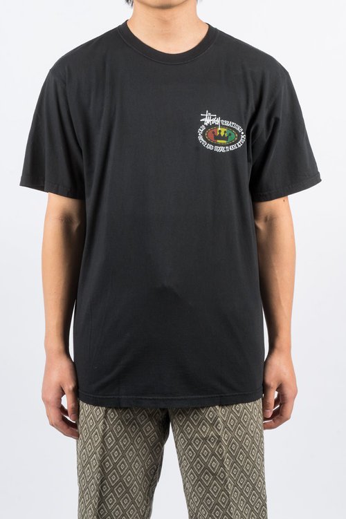 Stüssy Rasta Oval Tee - Black - 1904523-BLAC