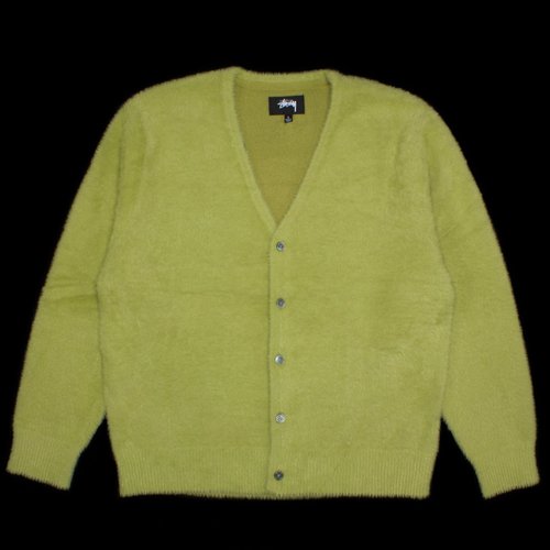 ★韓国の人気★【STUSSY】★Stussy SHAGGY CARDIGA.N★Lime★