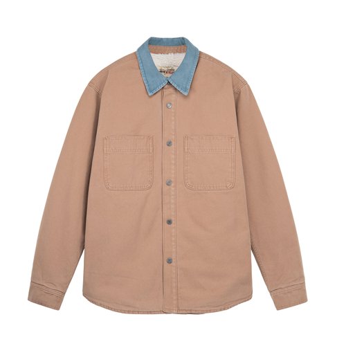 STUSSY Sherpa Lined Work Shirt Jackets Stüssy Sherpa Lined Denim