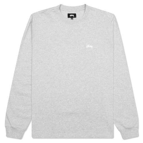 Stüssy Stock Logo LS Crew - Grey Heather - 1140242-GHEA
