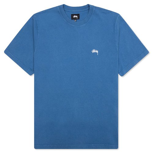 Stüssy Stock Logo S/S Crew - Blue - 1140194-BLUE