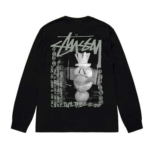 Stüssy Tiki Longsleeve Tee - Black - 1994876