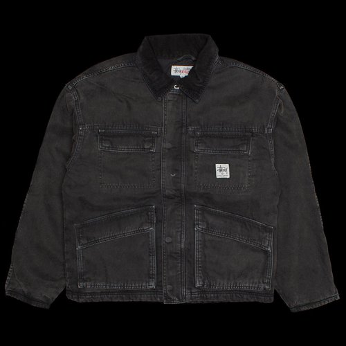 STUSSY　SHOP JACKET WASHED CANVAS Kurtka Stüssy Washed Canvas Shop Jacket 115589 / 0001 | FLEXDOG