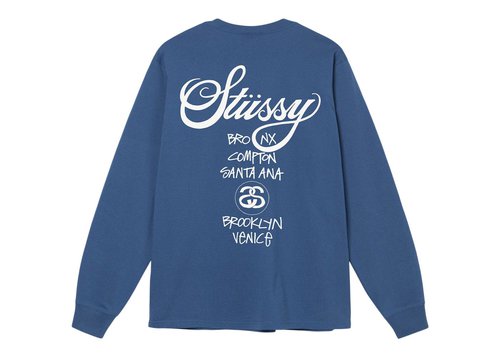 STUSSY WORLD TOUR TEE BLACK 3993792 ロンT Stussy x Dover Street Market World Tour Long-Sleeve Tee