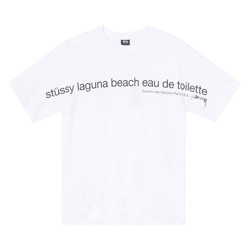 Stüssy x Comme des Garçons Laguna Beach T-Shirt - White - 3903701-WHIT