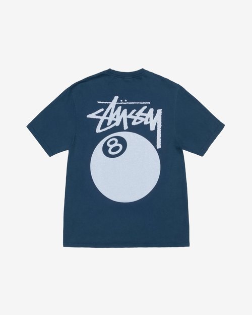 Stüssy 8 Ball Pigment Dyed T-Shirt - Navy - 1905022