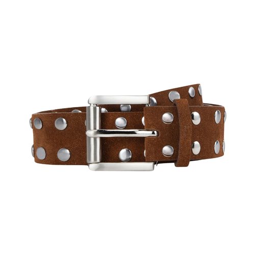 Stüssy 8 Ball Studded Belt | Size L/XL - 135184-BROW