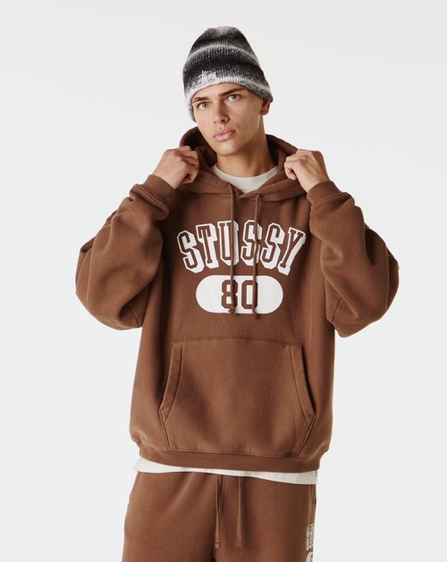 Stüssy 80 Relaxed Hoodie - Brown - 118561-BROW