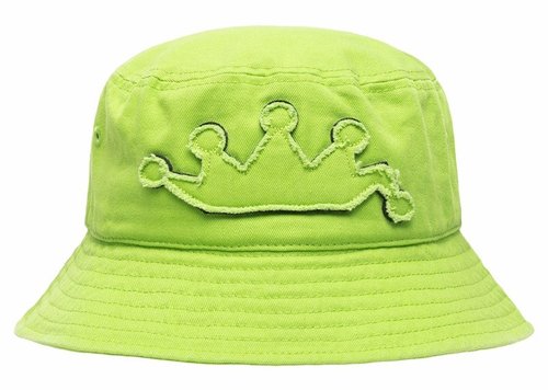 Stüssy Applique Crown Bucket Hat - Lime - 1321205-LIME
