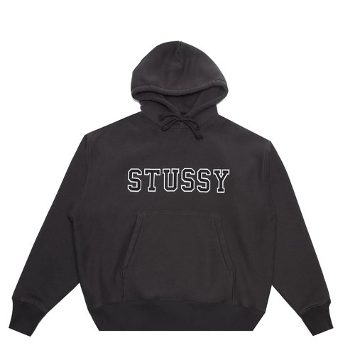 Stüssy Felt Applique Hoodie - Black - 118591-BLAC