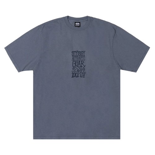 Stüssy Authentic Gear Tee Pigment Dyed - Navy Blue - 1905124-NAVY