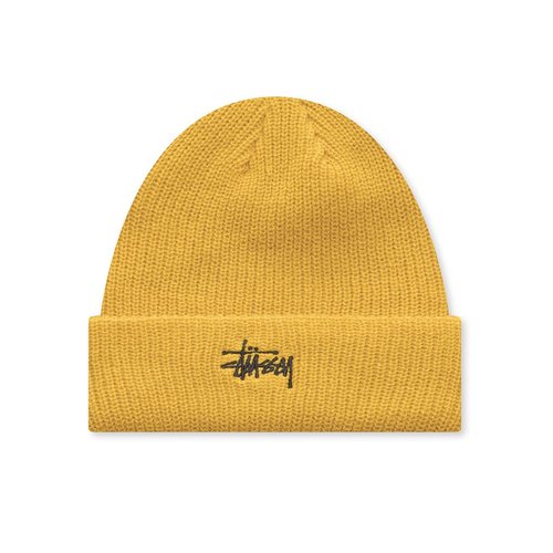 Stüssy Basic Cuff Beanie - Hornet Yellow - 1321262-HOYE
