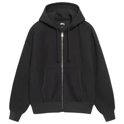 Stüssy Basic Diamond Zip Hoodie - Black - 118603