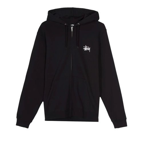 Stüssy Vertical Quilted Zip Hood 'Black' - 118526 | Solesense