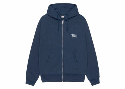 Stussy Basic Stussy Zip Hoodie Ash Heather 2024 (100