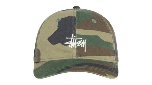 Stüssy Basic Washed Stüssy Cap - Woodland Camo