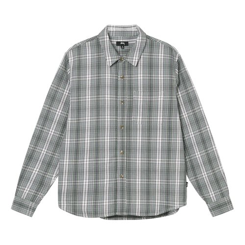 Stüssy Pete Plaid Shirt 'Charcoal' - 1110277-CHAR | Solesense